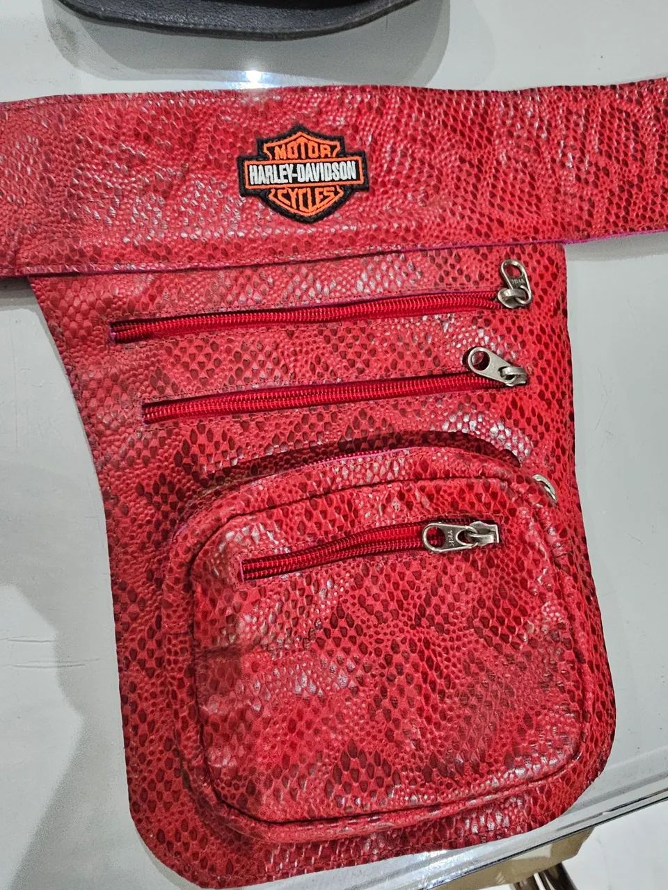 Bolsa de perna de Couro Harley Davidson - Foto 2
