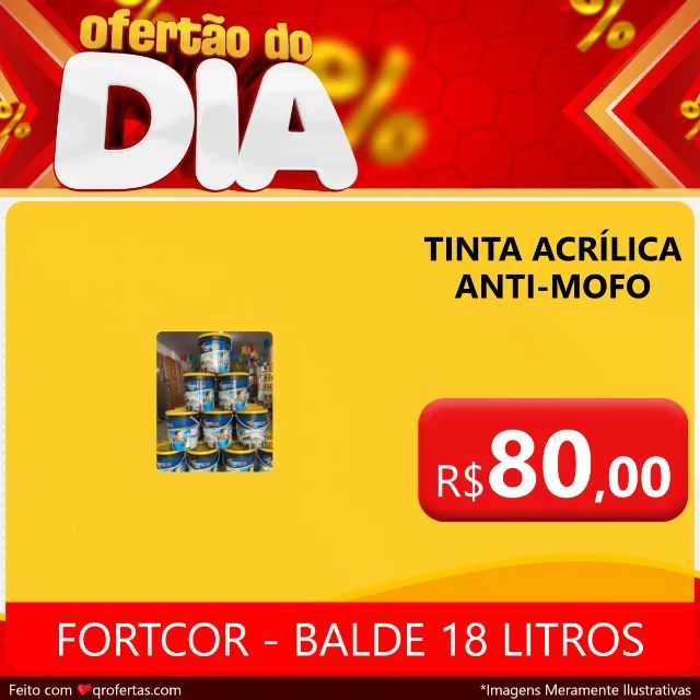 TINTA ACRILICA FORTCOR BRANCO NEVE ANTI - MOFO  - BALDE DE 18 LITROS  - Foto 5