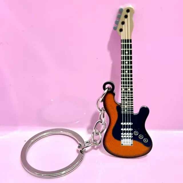 Chaveiro Mini Baixo Jazz Bass Sunburst Metal Fenix56 Oferta - Foto 3