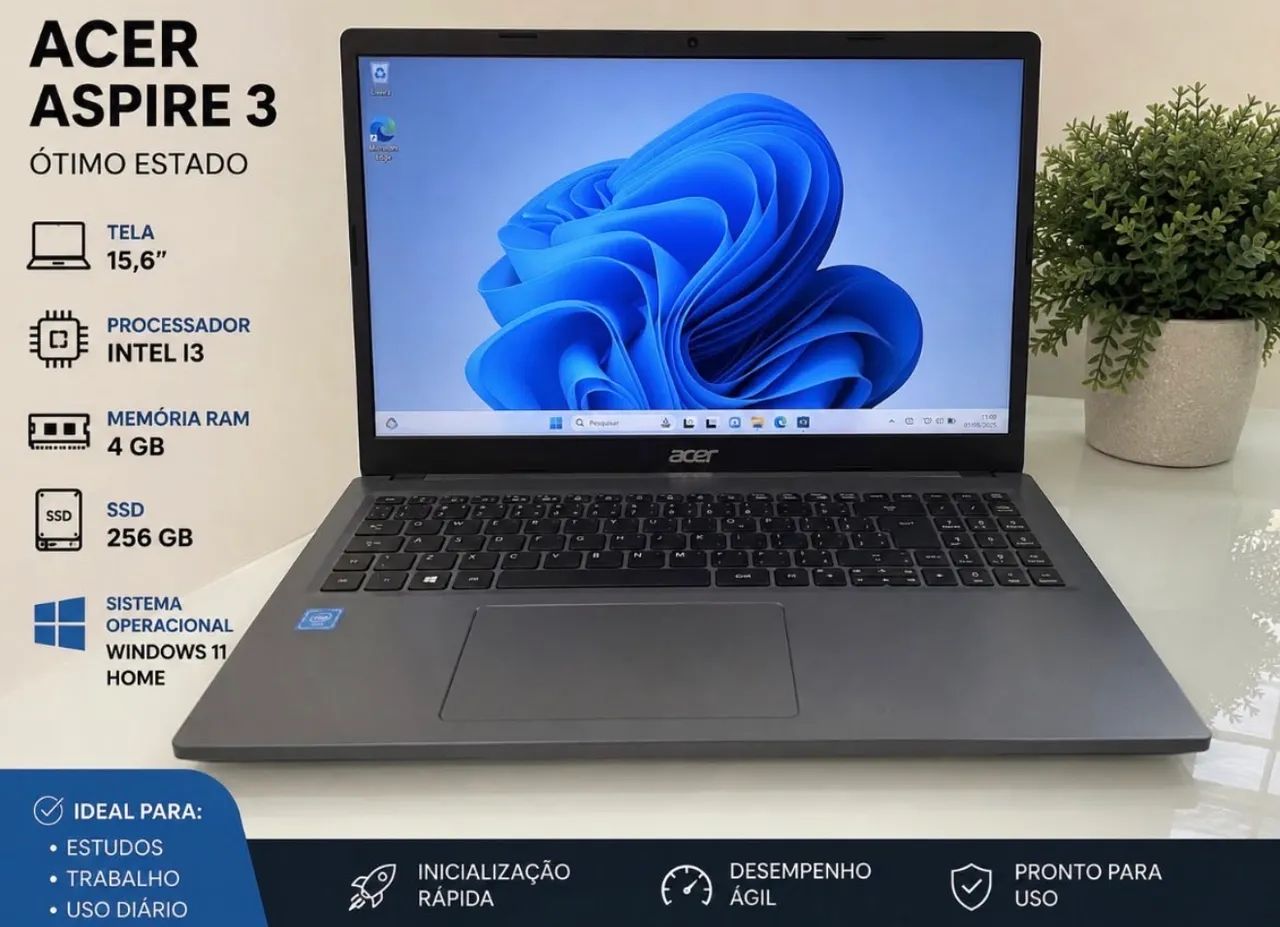 Notebook Acer Aspire 3, 15,6", Intel Core I3