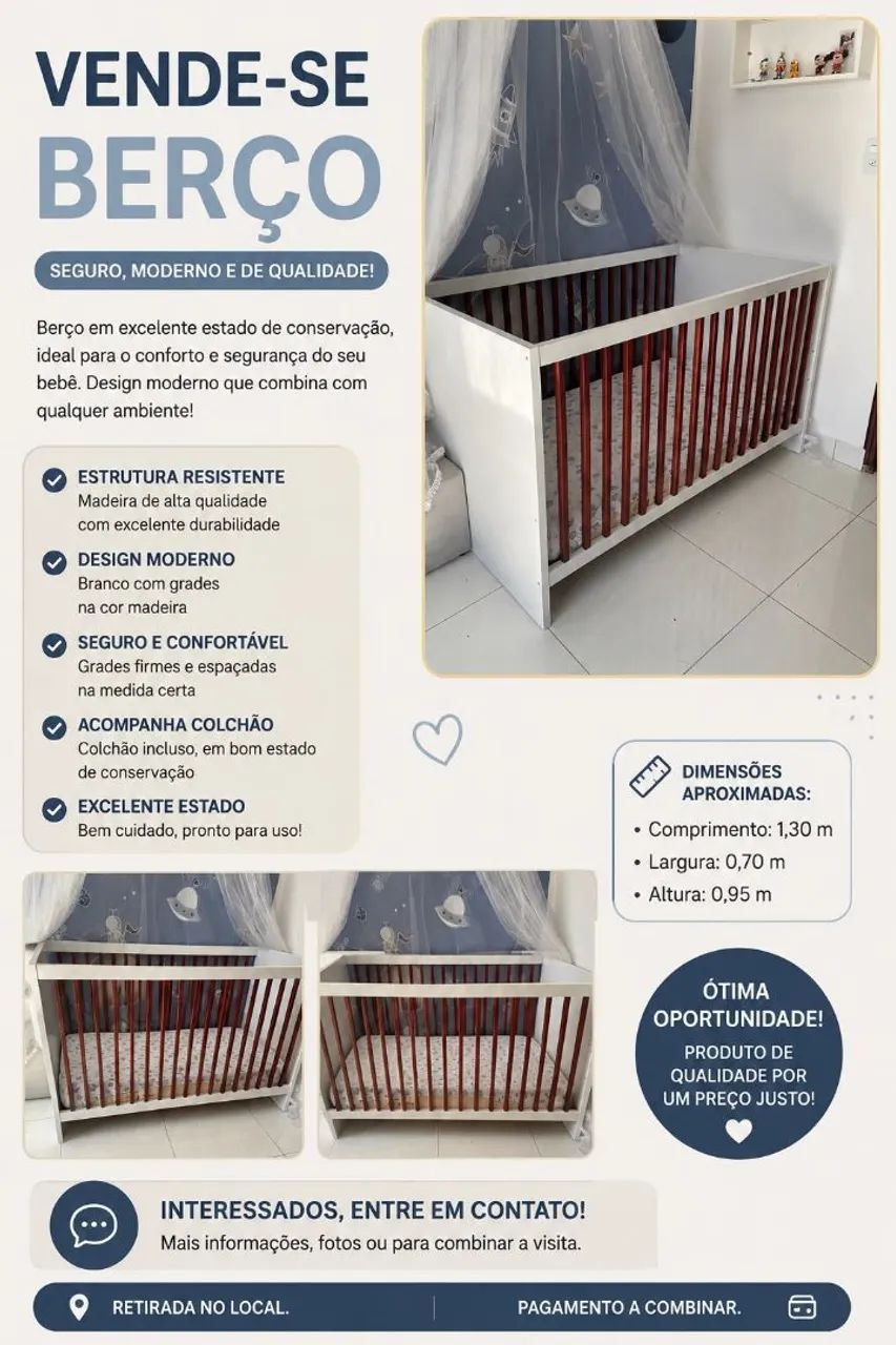 Vende se berço de bebê 