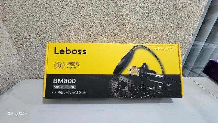 Kit Microfone Condensador BM800 Leboss com Braço Articulado e Pop Filter - Foto 3