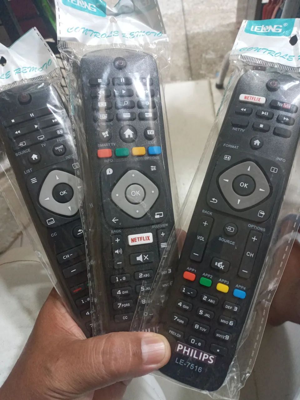 Controles de tv philups