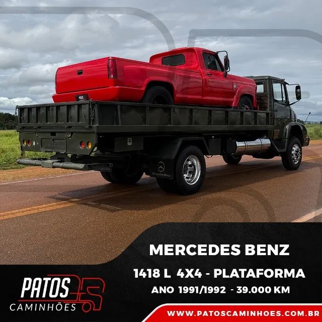 Mercedes Benz 1418 L 4x4 91/92 Plataforma - Caminhao Exercito - Foto 8