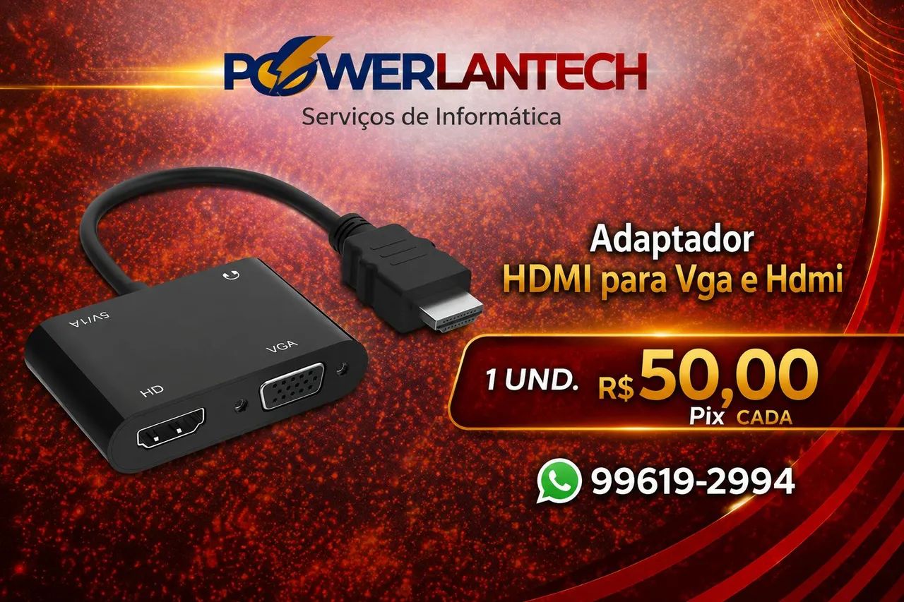 Adaptador Hdmi para Vga e Hdmi