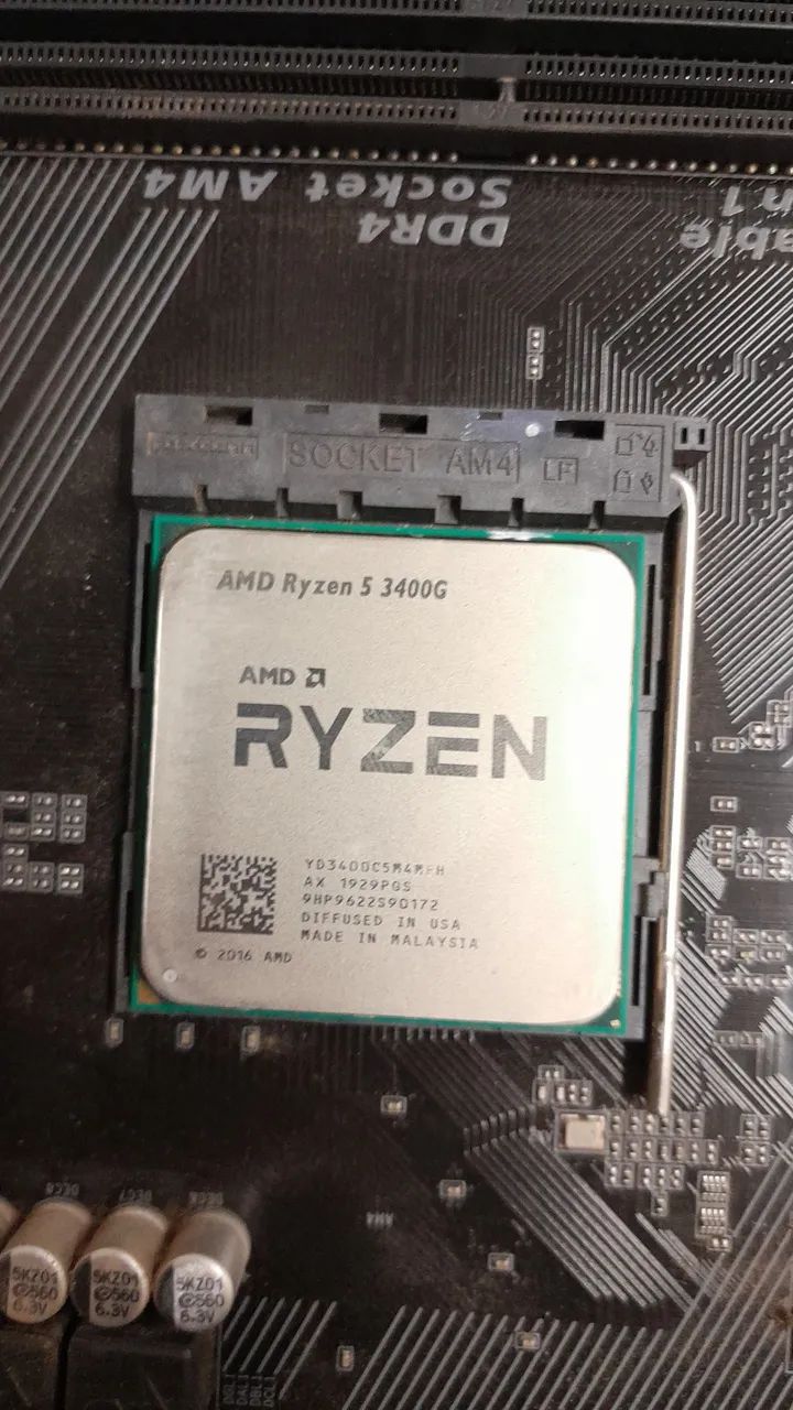 Vendo placa mãe A320M-S2H + CPU 5 3400G - Foto 3