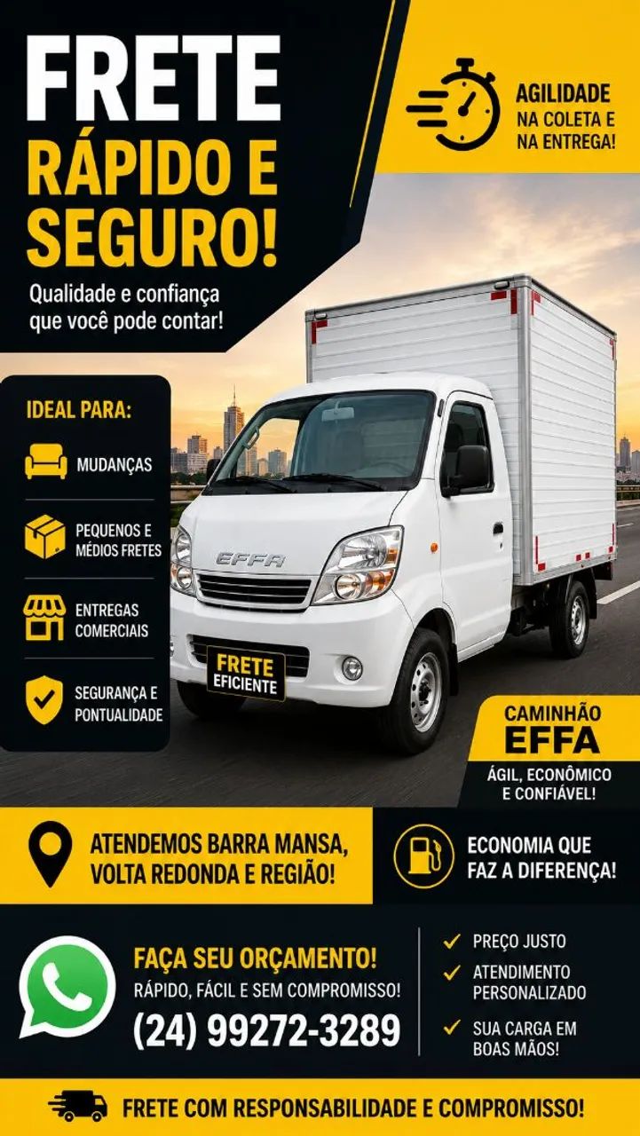Frete pequeno e médio porte