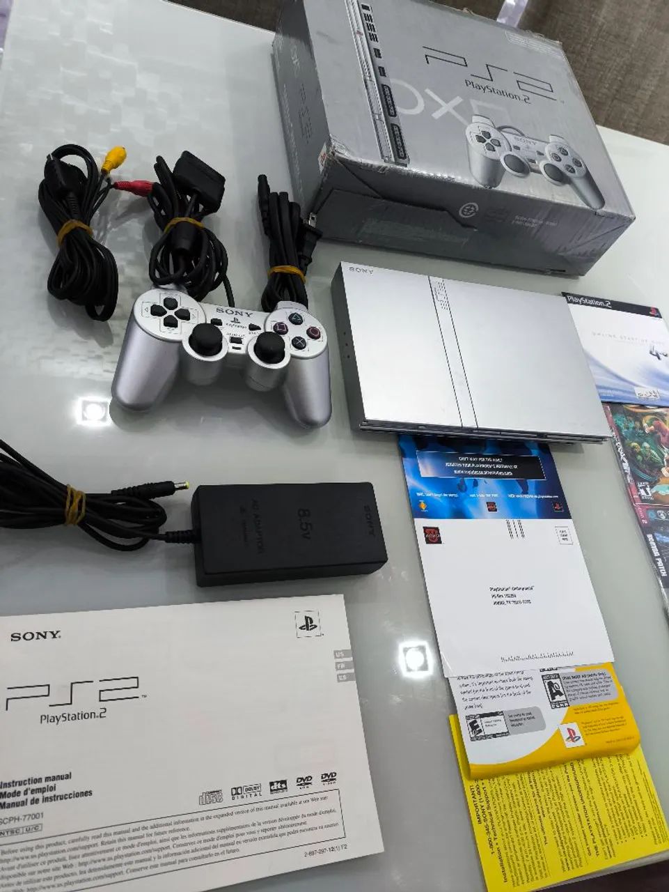 PS2 slim prata completo serial não bate - Foto 2