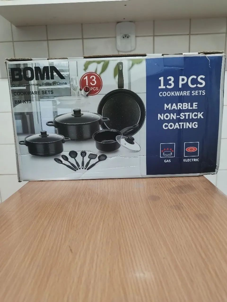 Jogo de Panelas Teflon Gás e Indução com 13 Peças.