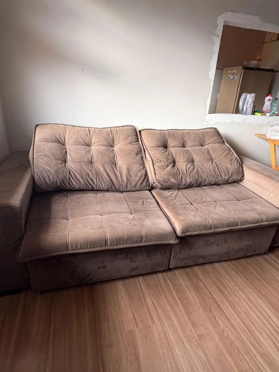 2.30m Brown Reclining and Extendable Sofa / Sofa Bed444757590367938560
