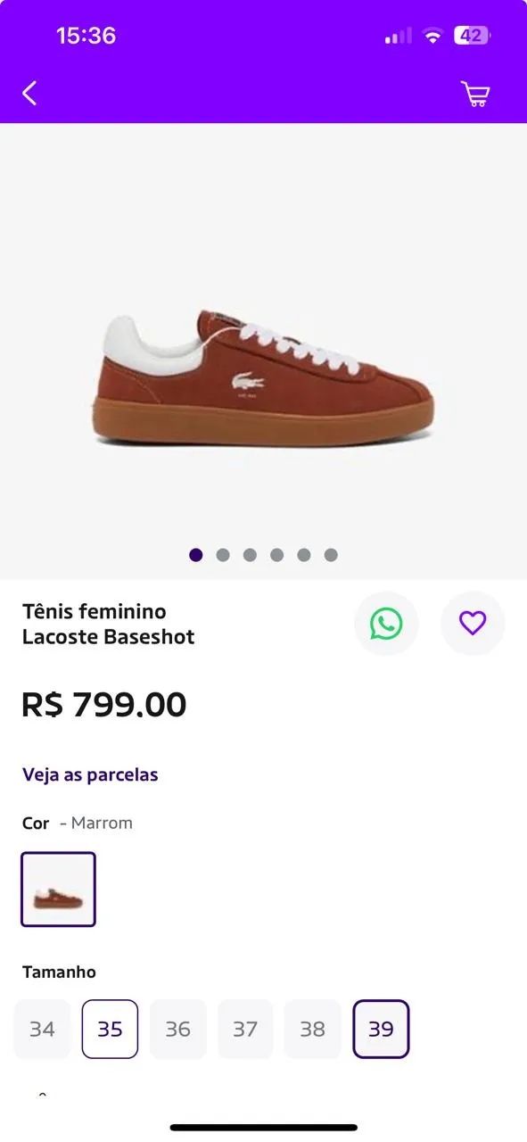 Tenis Lacoste Feminino Baseshot - Foto 5