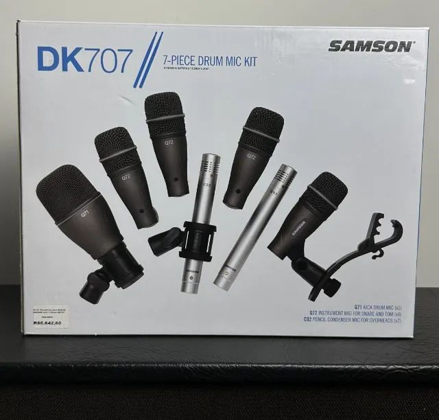 Kit Microfone para Bateria Samson DK707