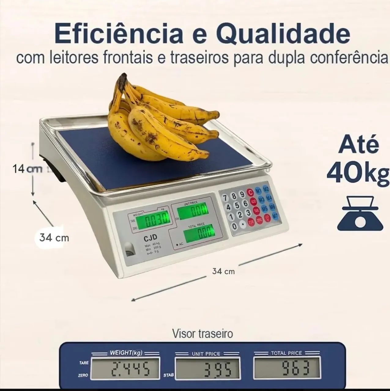 Balança Digital nova 40kg - Foto 3