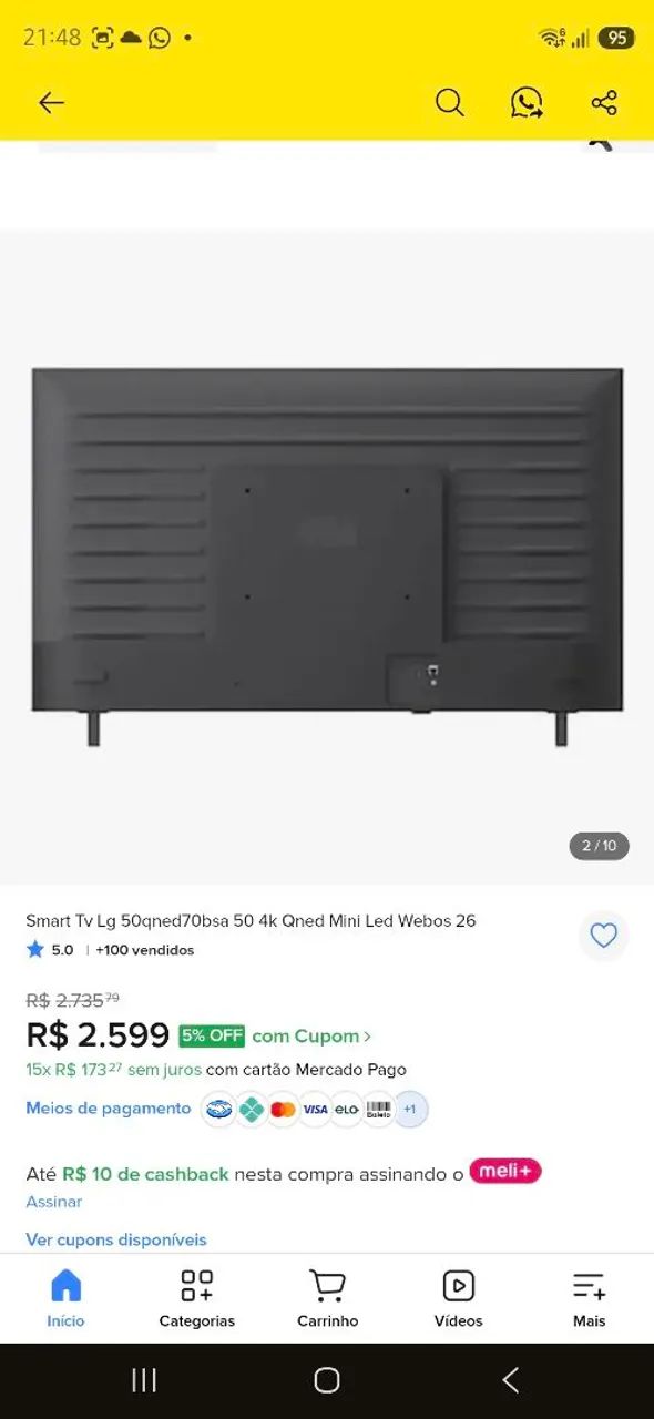 vendo tv smart Samsung 55 polegadas nova lacrada não aceito trocas  - Foto 5