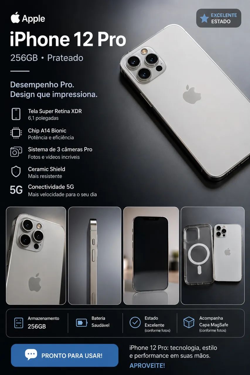 iPhone 12 Pro 256gb - Celulares e Smartphones - Haller, Santo