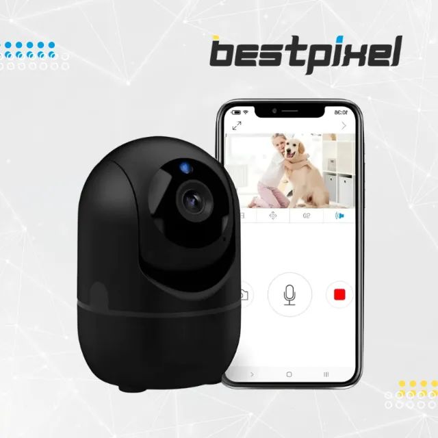Babá Eletrônica Wi-Fi 1080p Giratória com Visão Noturna e Microfone