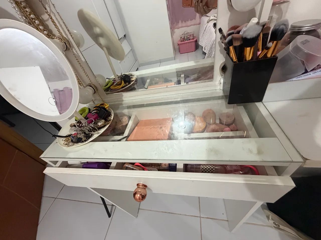 Penteadeira Camarim com Espelho e LED - R$ 280 - Foto 3