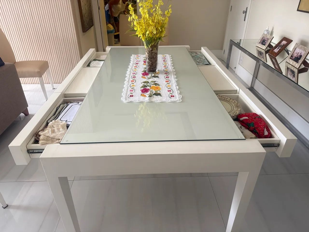Mesa retangular em laka  - Foto 2
