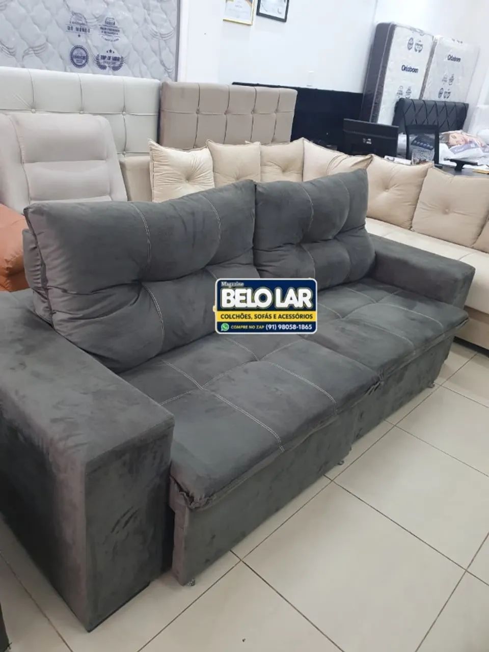     Sofá 3 Lugares Retrátil e Reclinável  - Foto 2