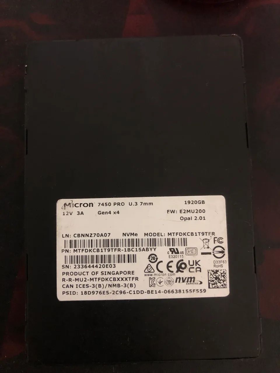 Mícron 7450 PRO 1920GB - Foto 2