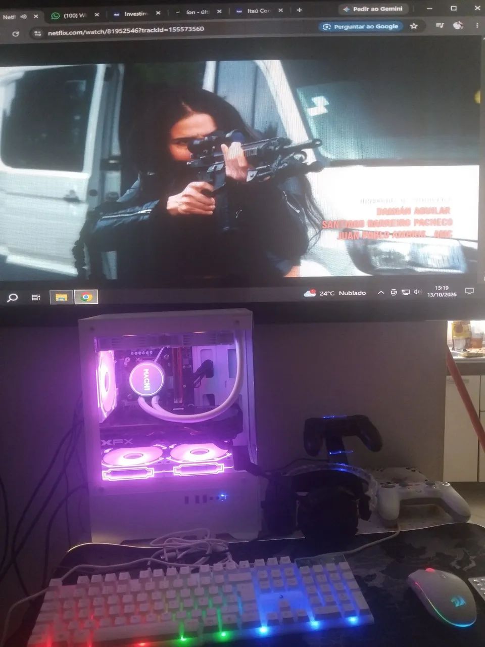 Pc gamer com monitor de 50 polegadas tv Samsung  - Foto 2