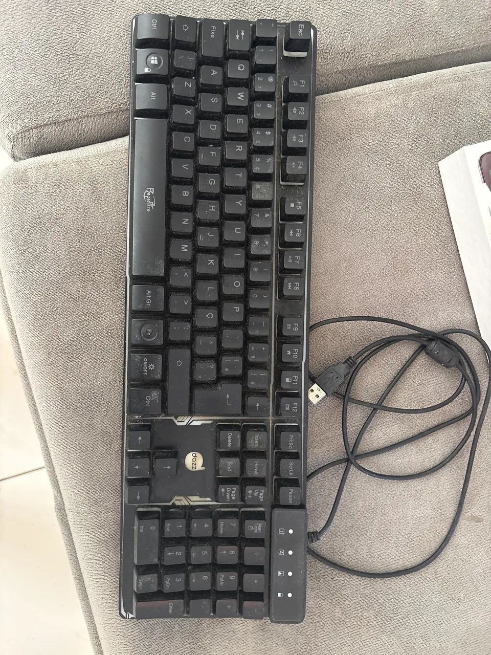 Teclado gamer mecânico dazz rapidfire