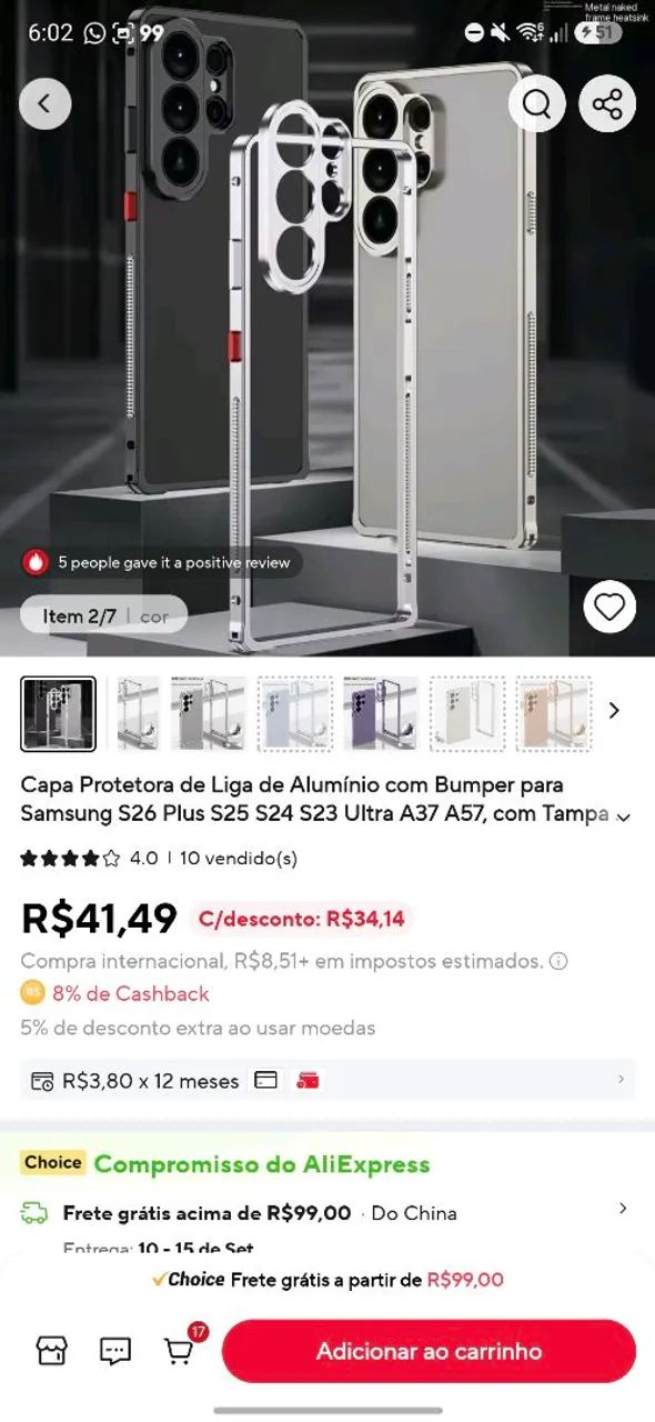 Vendo capinha Samsung a57 - Foto 2