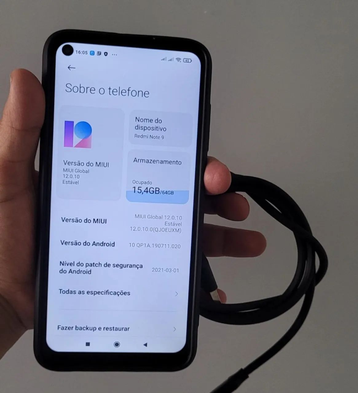 Redmi note 9 64gb capa cabo entrego 100% - Foto 3