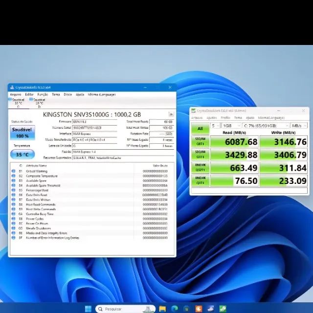 SSD M.2 1TB Kingston NVMe - Velocidade Extrema!  - Foto 3