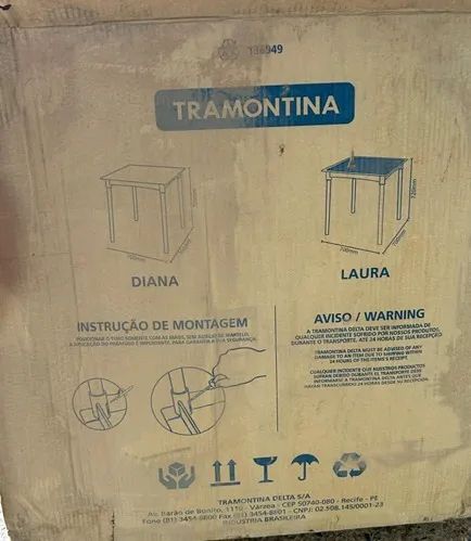 Mesa desmontável em plástico com encaixe - cor branca - Foto 2