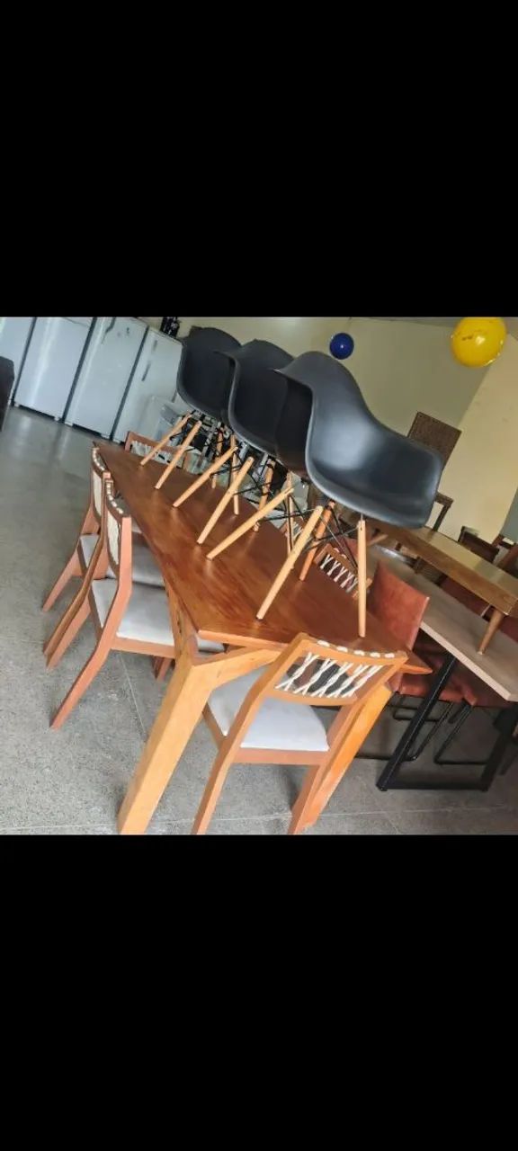 Mesa de Jantar de Madeira de Demolição  - Foto 2