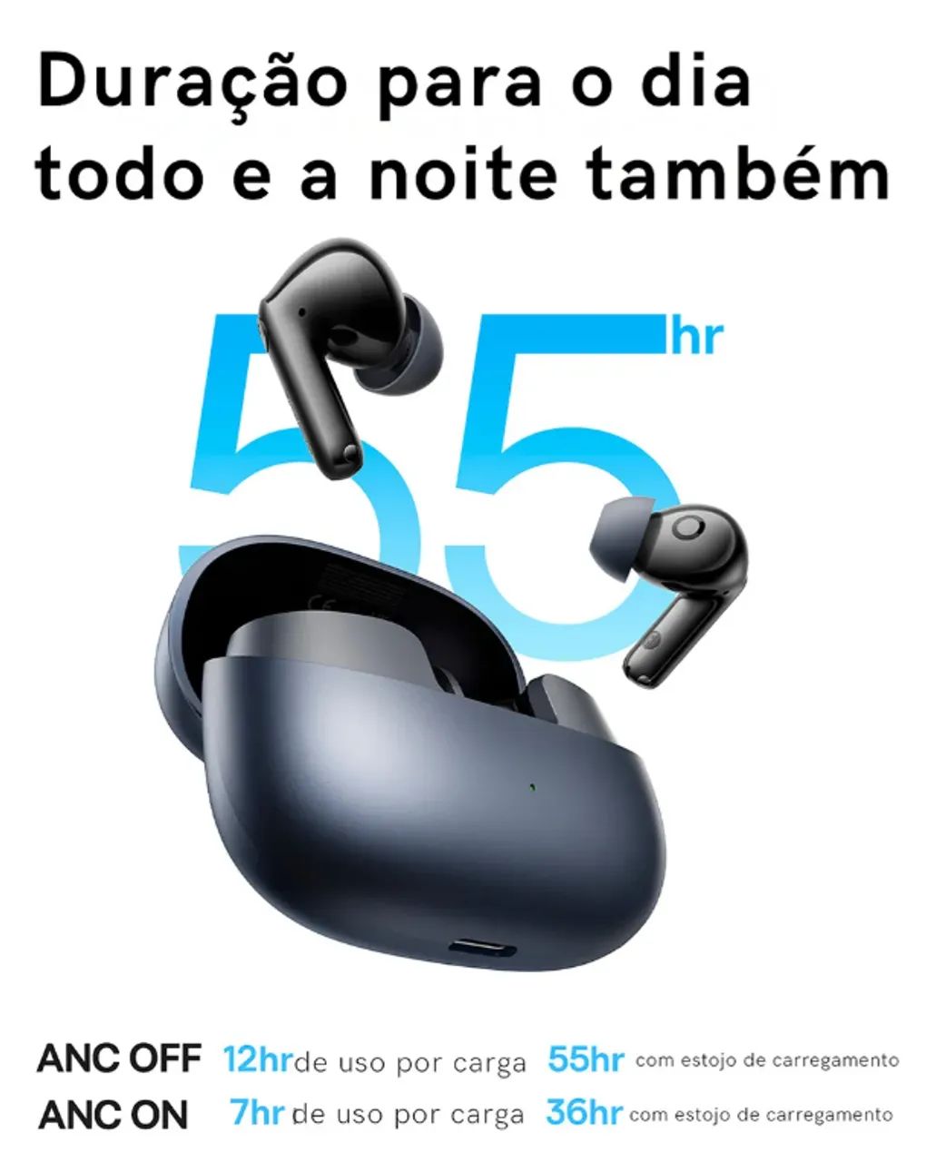 Fone Bluetooth Baseus Bass Ep10 Pro Com Anc  - Foto 4