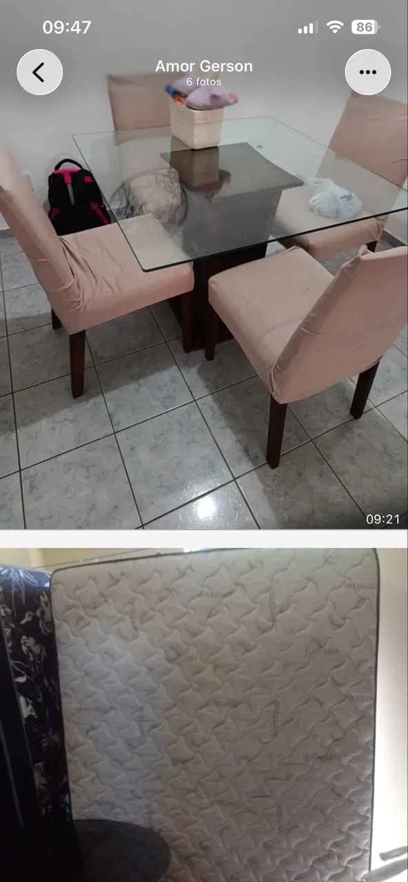 Vendo mesa com 4 cadeira de madeira  - Foto 3