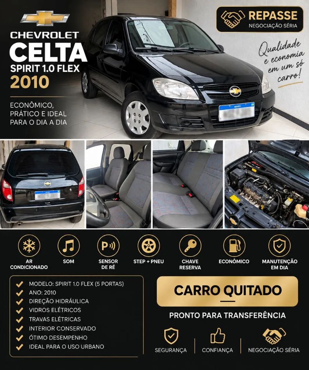 Chevrolet Celta SPIRIT/ LT 1.0 MPFI 8V FLEXP. 5P 2010