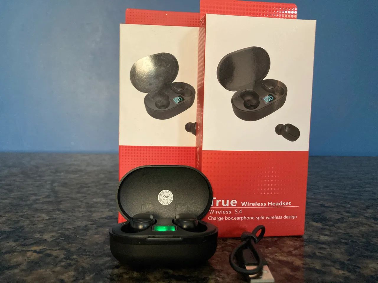 Fone de ouvindo sem fio Bluetooth 5.4 com display digital