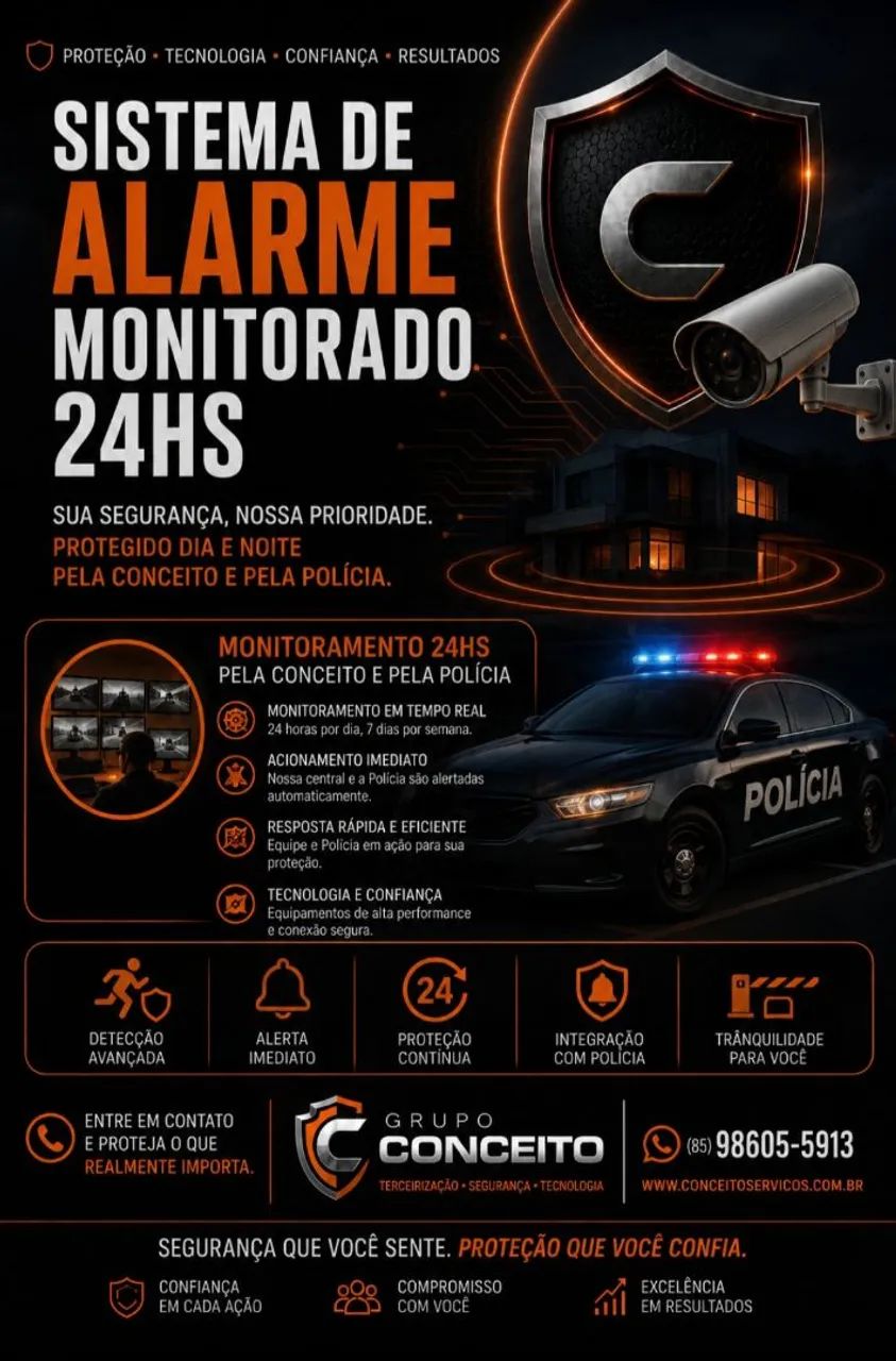 Sistema de segurança eletrônica 24 hs 