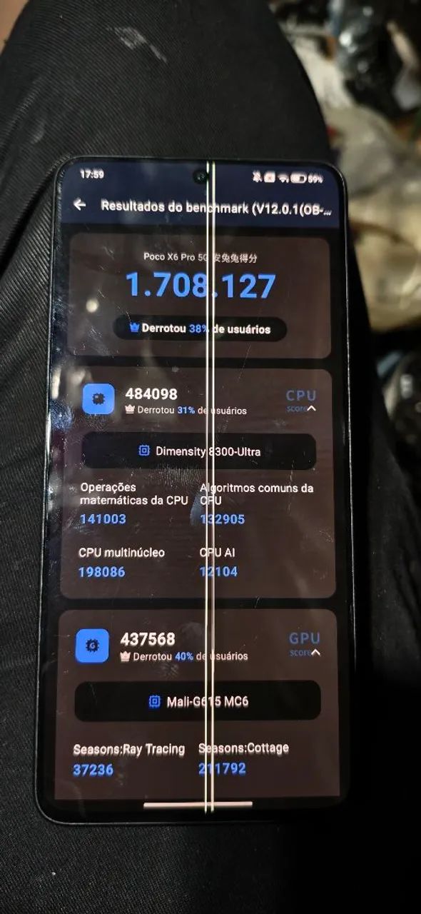 POCO X6 PRO COM LINHAS NA TELAS E ARANHADOS 512GB 12RAM - Foto 3