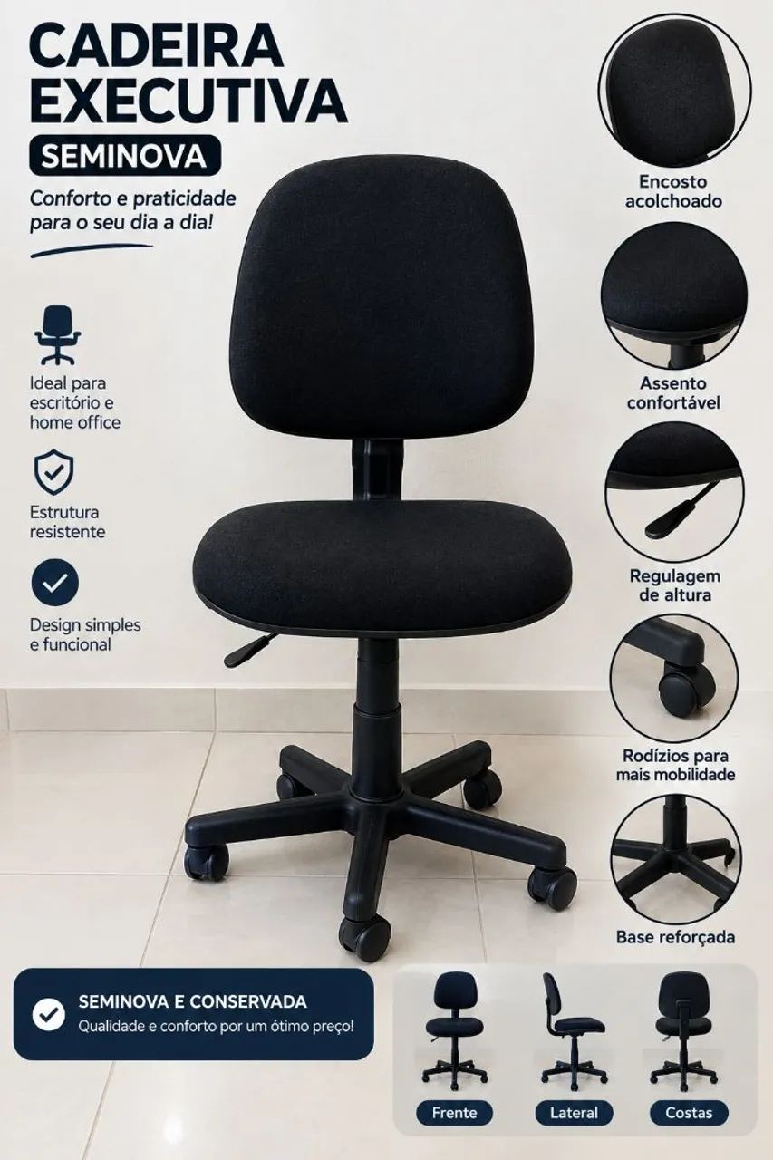 Cadeira executiva- seminova 