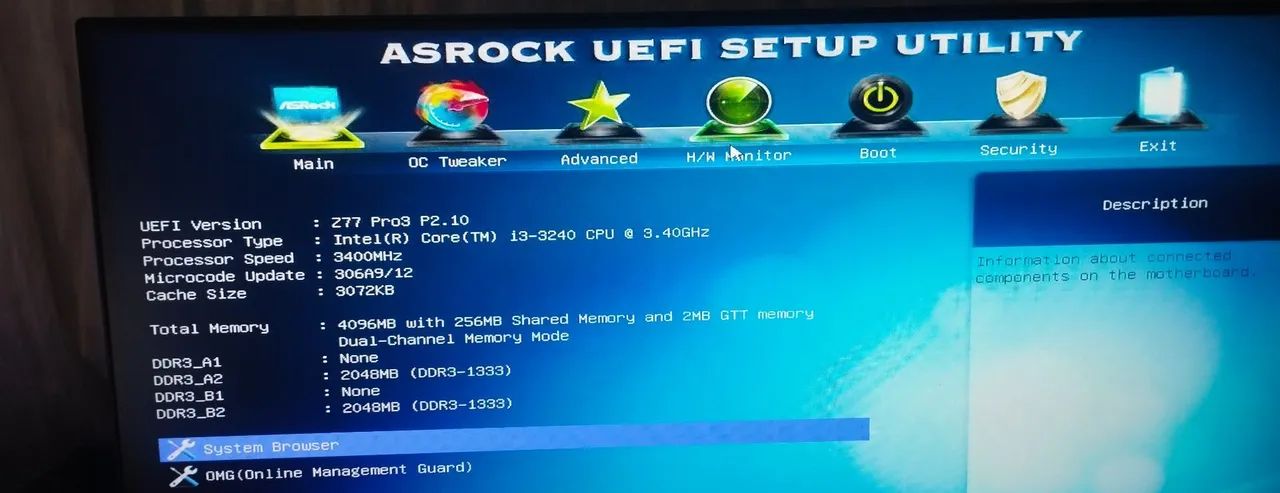 Kit Z77 Pro3 + i3-3240 + 4GB DDR3  - Foto 2