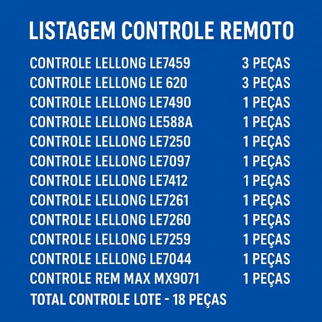 Lote de Controles Remoto 18 peças | Loja Fechando - Foto 3
