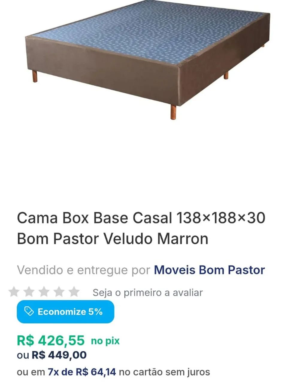 Base cama box - NOVA(EMBALADA)! URGENTE!!!