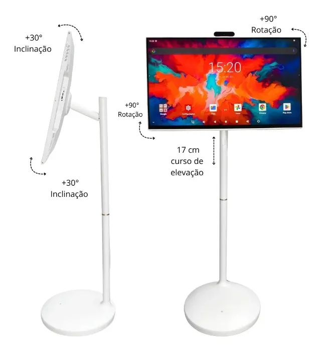 Monitor Tela Interativa Touchscreen 27 Polegadas Full HD IPS Octa Core 6GB RAM 128GB WiFi - Foto 2