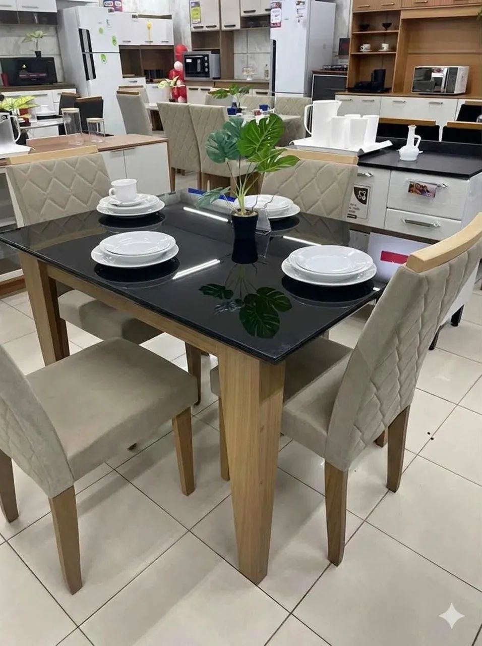Mesa de Jantar de 4 Cadeiras -Frete Grátis