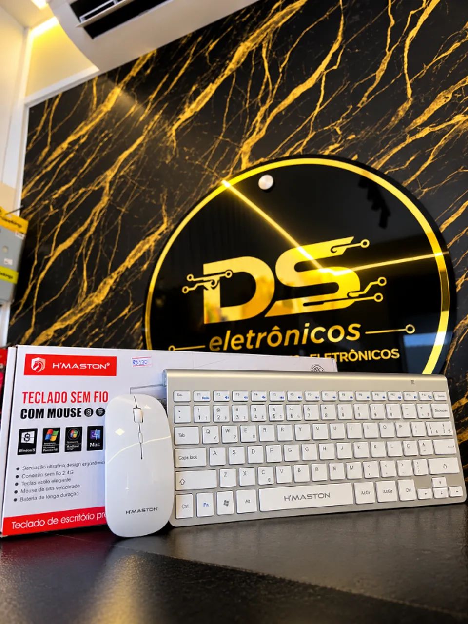 Kit teclado sem fio e mouse