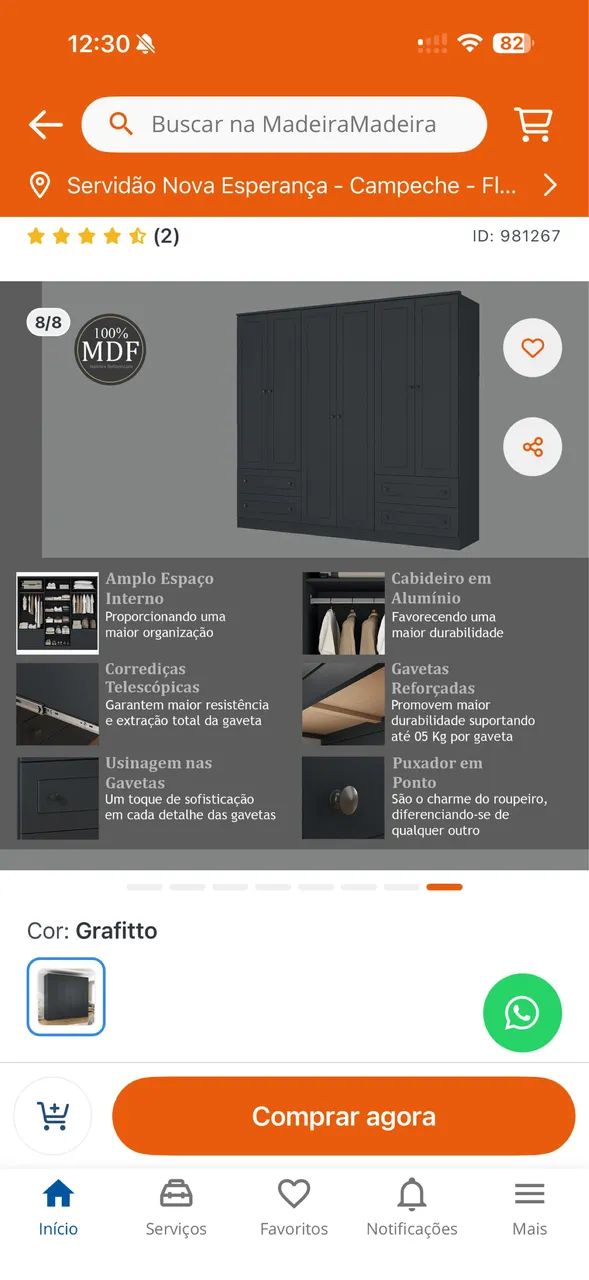 Guarda roupa na caixa  - Foto 4