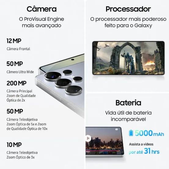 SAMSUNG GALAXY S25 ULTRA - 512GB + PROTEÇÃO PREMIUM GSHIELD - Foto 2