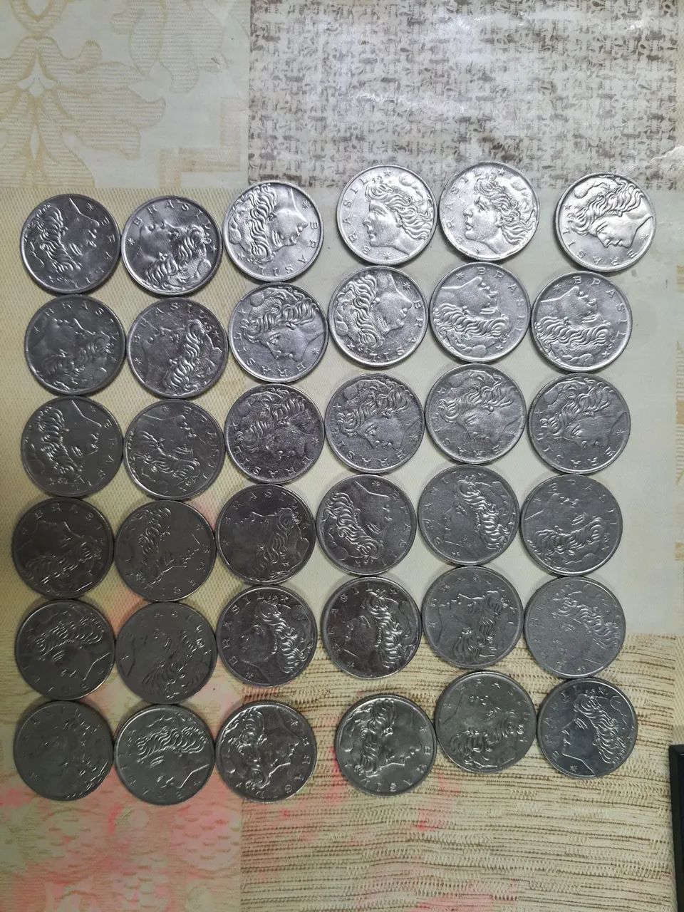 Moeda de 1 Cruzeiro 1970 - lote de 36 moedas