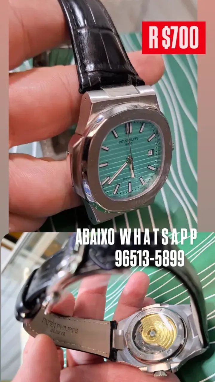 Relógio PATEK PHILIPPE AUTOMÁTICO  - MODELO TIFFANY PULSEIRA DE COURO  - Foto 3