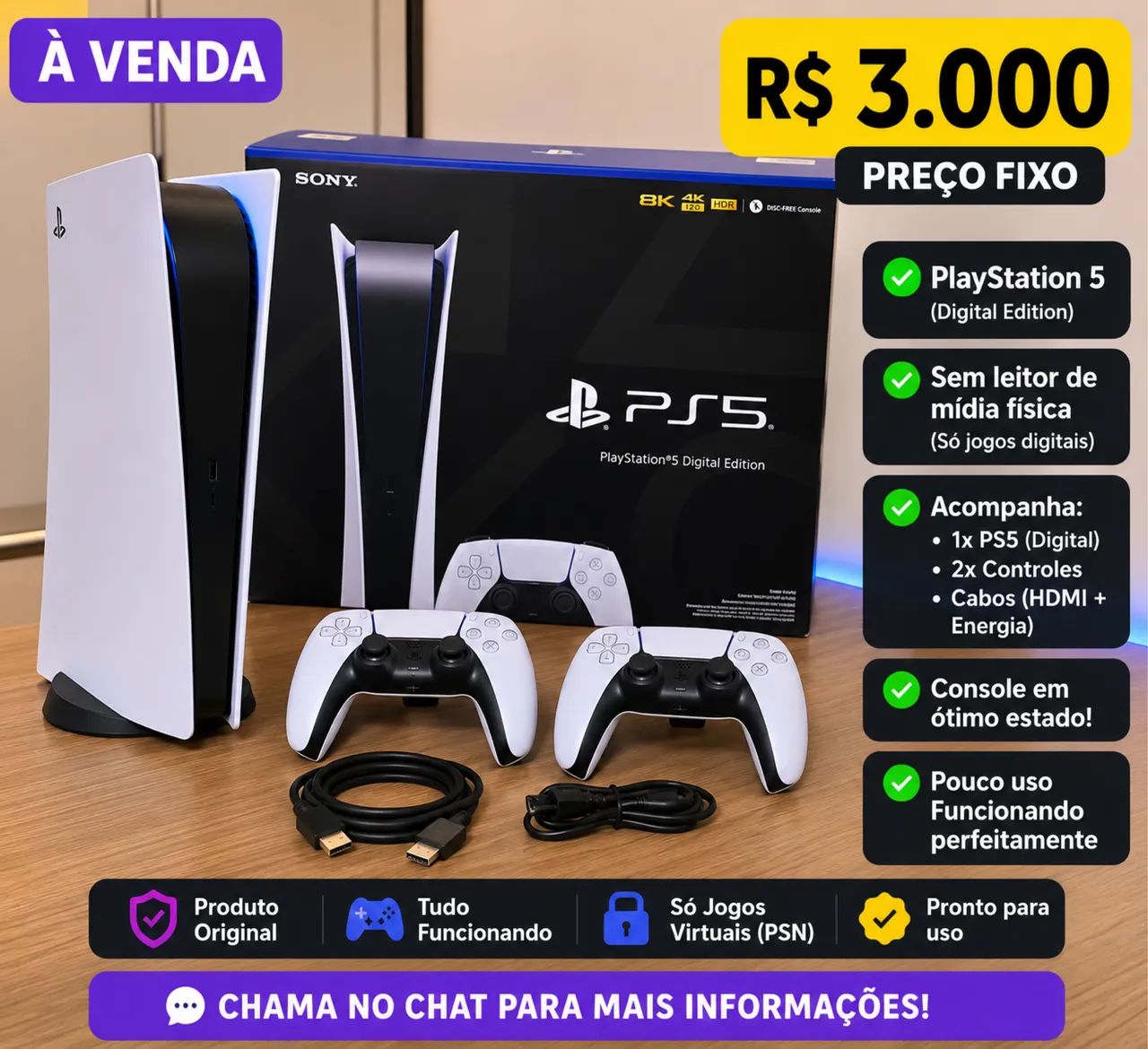 Ps5 semi novo 
