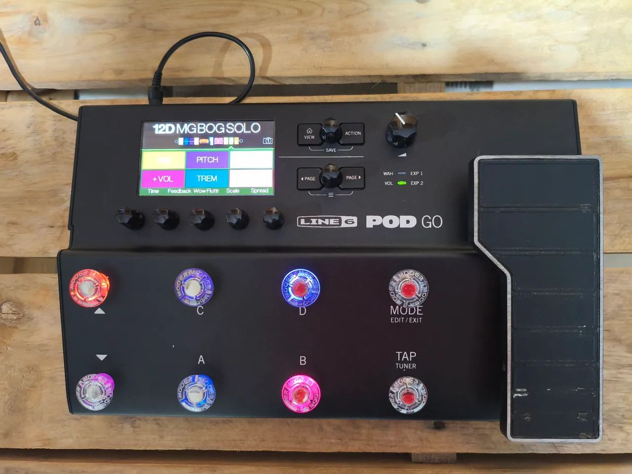 Pedaleira Line 6 pod Go 